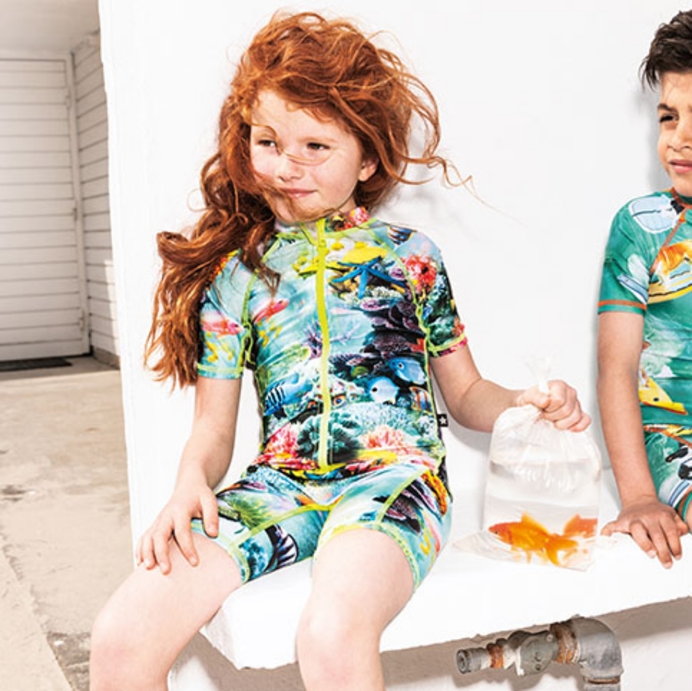 NWT Molo Ocean Living UV Swimsuit Kids Rashguard UPF50+
